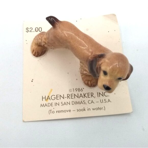 Cocker Spaniel Puppy Hagen Renaker Vintage 1986 2 Inch Bone China Miniature Dog - Picture 11 of 11